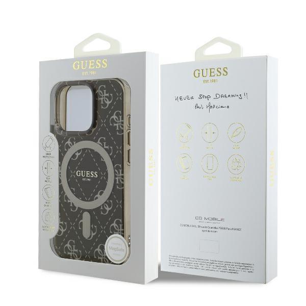 Guess Guhmp16Lh4Dtew Iphone 16 Pro 6.3 Brązowy/Brown Hardcase Iml 4G Background Magsafe
