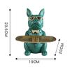 Nordic French Bulldog Sculpture Dog Figurine Statue Key Jewelry Storage Table Decoration Gift With Plate Glasses Ornaments
