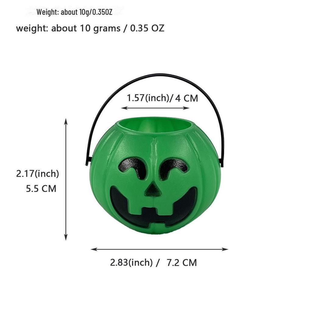 Halloween Pumpkin & Ghost Buckets: Witch, Purple Pumpkin, Skull Decorations