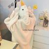 Big White Goose Pajamas: Thick Coral Fleece Funny Couple Robes, Long Nightgown Bridesmaid Outfit