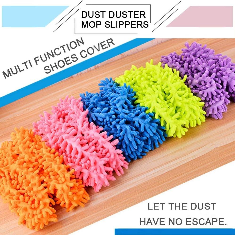 2/10pcs Multifunction Slippers Covers Reusable Lazy Mop Cloths Shoes Foot Dust Protectors for Household Cleaning Tools Mop Heads
