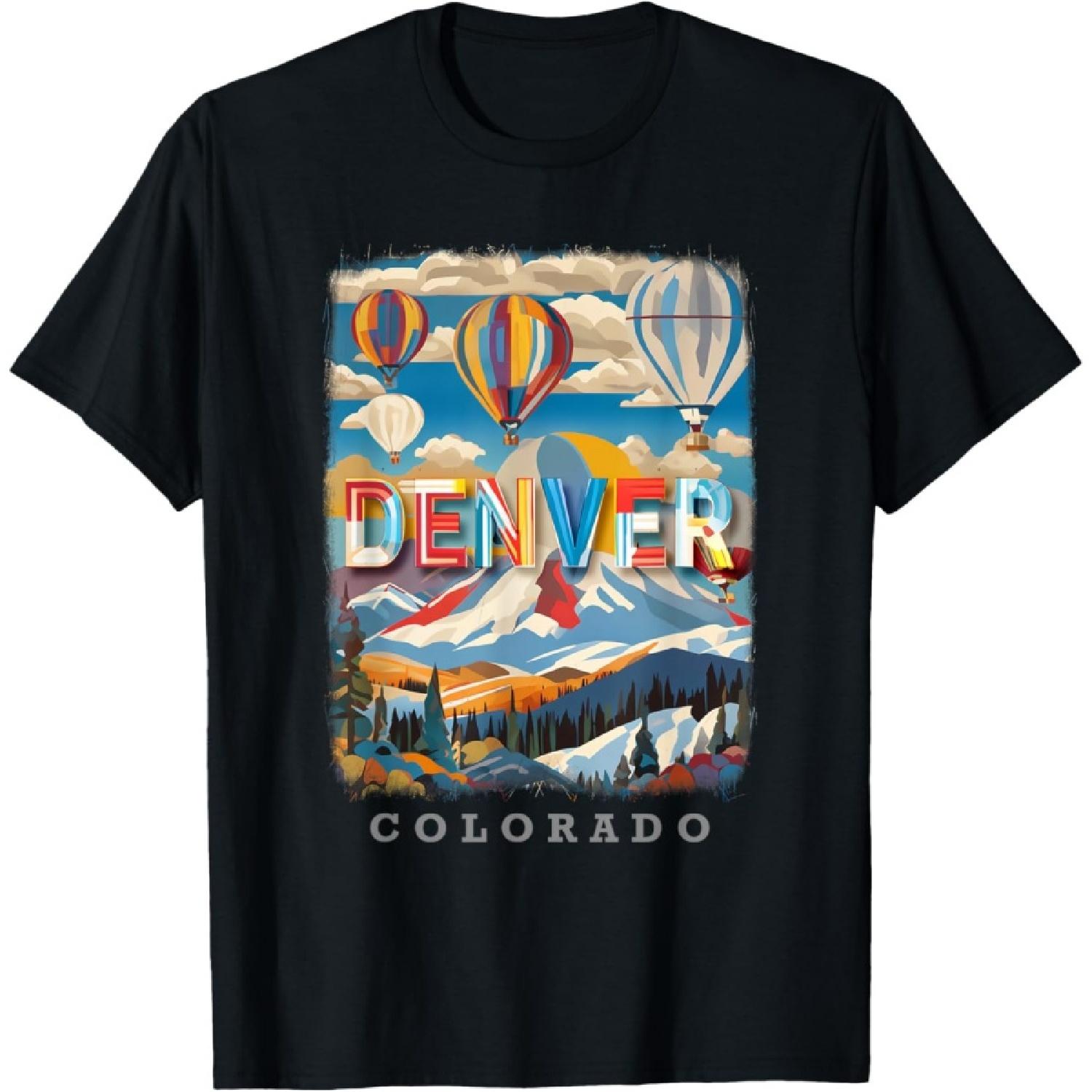 Denver Colorado CO Rocky Mountain Majesty SD552 T-Shirt S