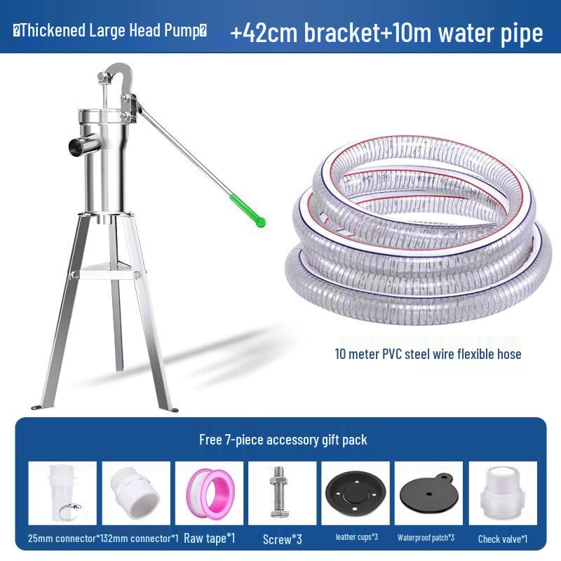 Landelijk Ouderwets Gietijzeren Handbediende Roestvrijstalen Putpomp