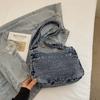 Multi-layer Denim Bag Vintage Shoulder Bag Women's Embroidered Crossbody Bag