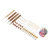 Braid Jewelry Wooden Beads Set Hair Extension Ring Set Wooden Bead Piercing Needle with Single