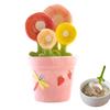 Süßes Blumiges Messlöffel-Set Dekoratives Keramik-Blumen-Neuheiten-Gadgets-Set Back-Messlöffel Für Kochen Backen Kaffee