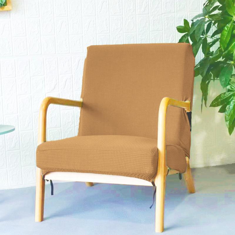 Waterproof Elastic Armrest Leisure Single Sofa Cover Solid Universal Solid Wood Chair Cover Home Bench Seat Sitting Cover