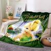 1pc Fairy Friends Forest Flannel Blanket,Ultra Soft Warm Plush Throw for Home Bedroom Bed Sofa Cover Camping Picnic Gift Y7243