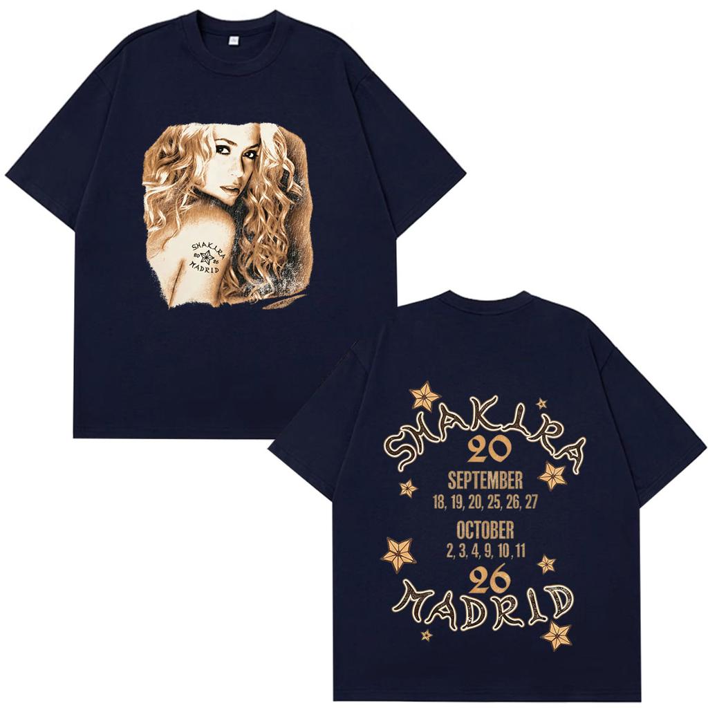 Shakira Las Mujeres Ya No Lloran 2026 Tour Print T-shirts Men Women Fashion T-shirts Casual Cotton Oversized Vintage T-shirts