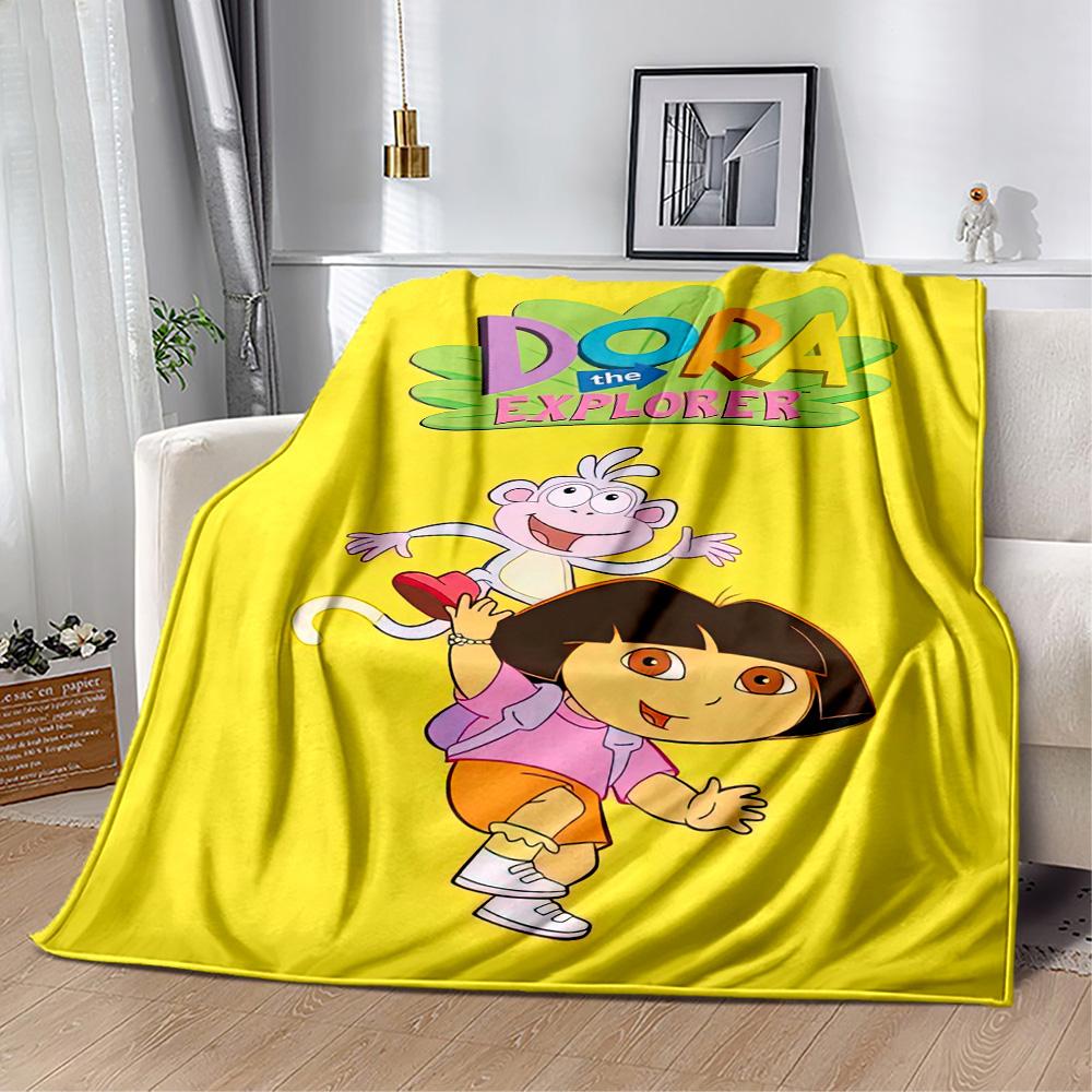 Dora Explorer Blanket Soft & Cozy Suitable for Office Chair Livingroom Bedding Four Seasons Multipurpose Playful Design