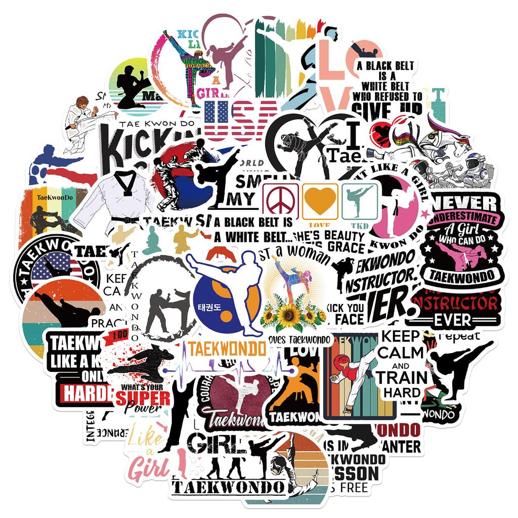 50 New Kung Fu Stickers Personalized Decorative Suitcase Notebook Waterproof Guitar Not To Be Repeated