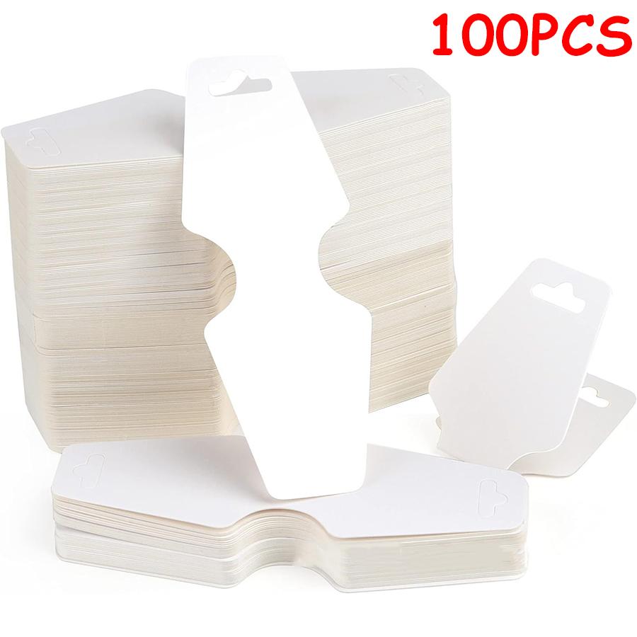 100 Stück 11,9 cm Faltbarer Anhänger für Kleidung Schmuck Haaraccessoires Anhänger 3 Farben erhältlich Beschriftbares Kraftpapier Anhängeetikett