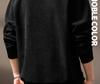 High-End Retro Jacquard Patchwork Raglan Sleeve Men's Sweatshirt - Autumn Heavyweight Trendy Round Neck Casual Top