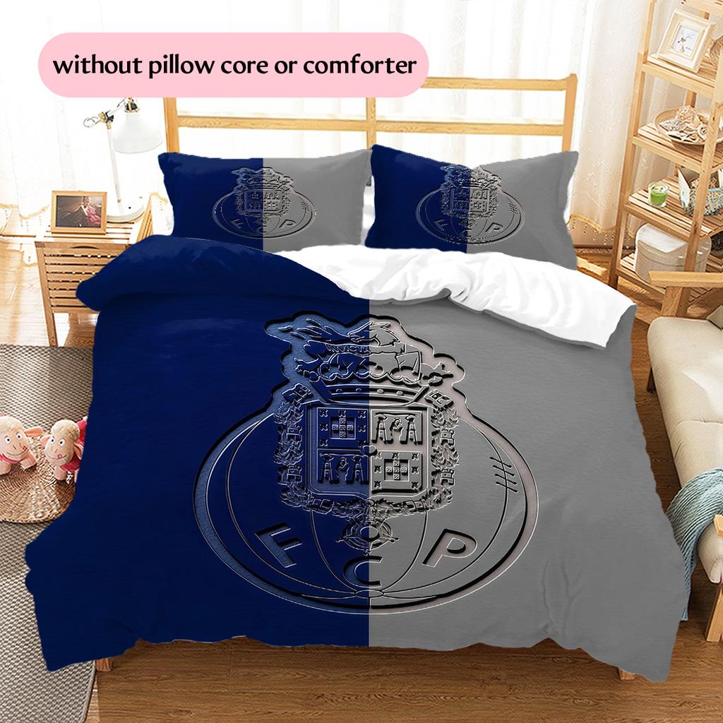 Set Copripiumino Trapuntato con Motivo Futebol Clube do Porto Decorazione per la Casa Regalo (1 * copripiumino + 2 * federe senza imbottitura)