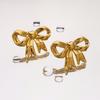 Women's Big Gold Ribbon Luxury Earrings