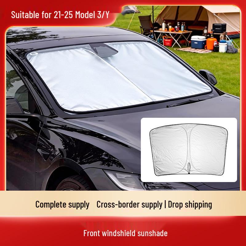 Tesla Model 3/Y/YL/YS Sunshade Umbrella - Windshield Sun Protection & Heat Insulation