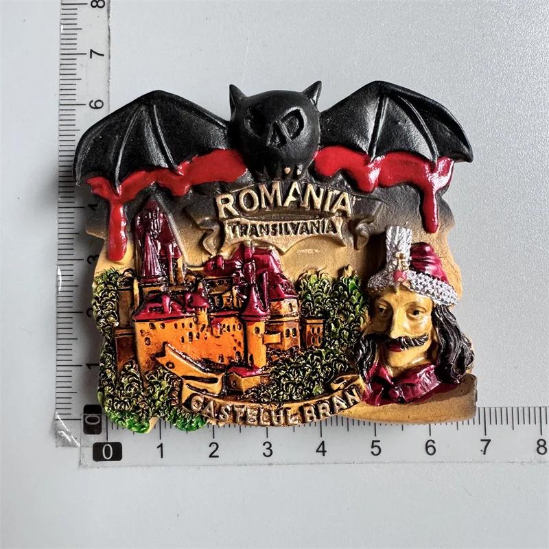 Romania Fridge Magnets Tourist Souvenir Refrigerator Sticker Wooden and Resin Fridge Magnetics Sticker for Home Decor Collection