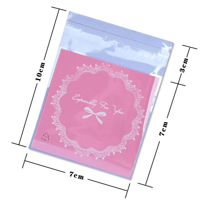 100 Pcs/set Self Adhesive Christmas Santa Cellophane Party Treat Cooky Candy Gift Bags