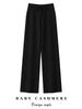 100% Pure Cashmere Women's Wide-Leg Knit Pants – Thickened, Drape, Floor-Length, Autumn/Winter Wear