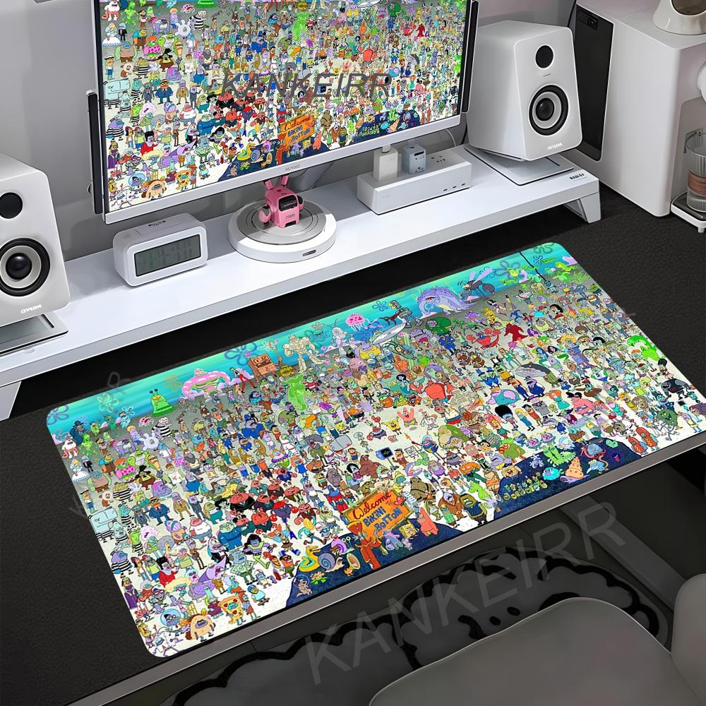 New Premium SpongeBob SquarePants Mouse Mat Patrick Star Cartoon Girl Desk Mat Office Computer Keyboard Mat Non-slip Table Mat