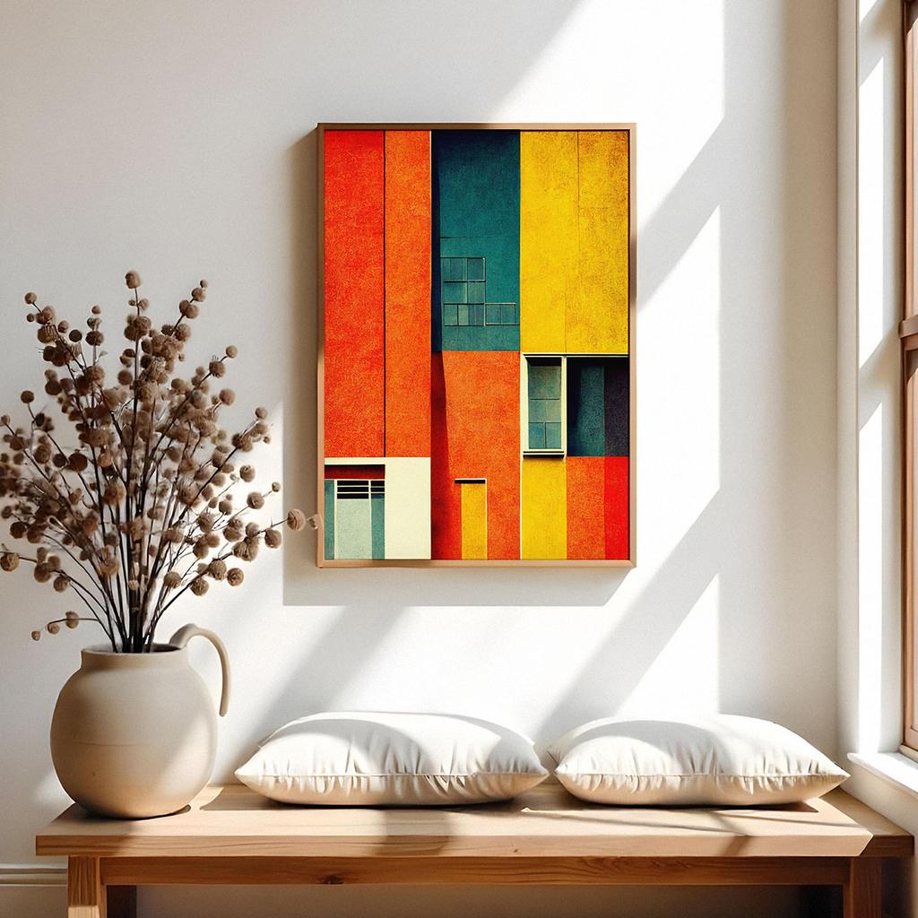 Plakat bauhaus abstrakcja