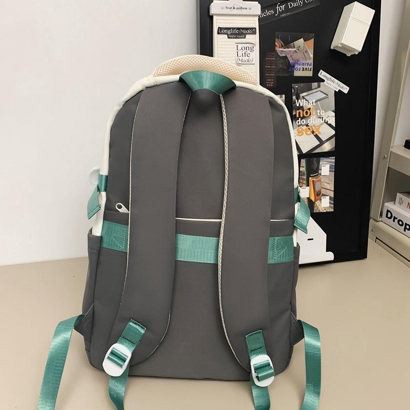 Sac à dos Homme Contraste de Couleurs Sac à dos Femme Grande Capacité Couple Voyage Sac d'écolier Étudiant