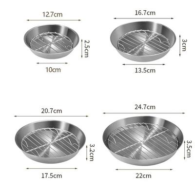 Convenient Design Cake Baking Tray Removable Grid Rack Enhanced Air Circulation Multi-purpose Design Round Corner Pans