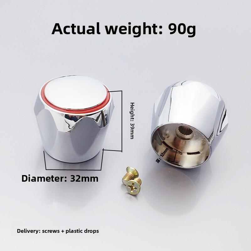 1pcs/2pcs Hot & Cold Tap Top Head Faucet Cover Chrome Plated Replacement Set Kitchen Bathroom Faucets Handle Plastic