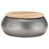 Day and Night - Day and Night Solid Gray Mango Wood Coffee Table 68x68x30 Cm