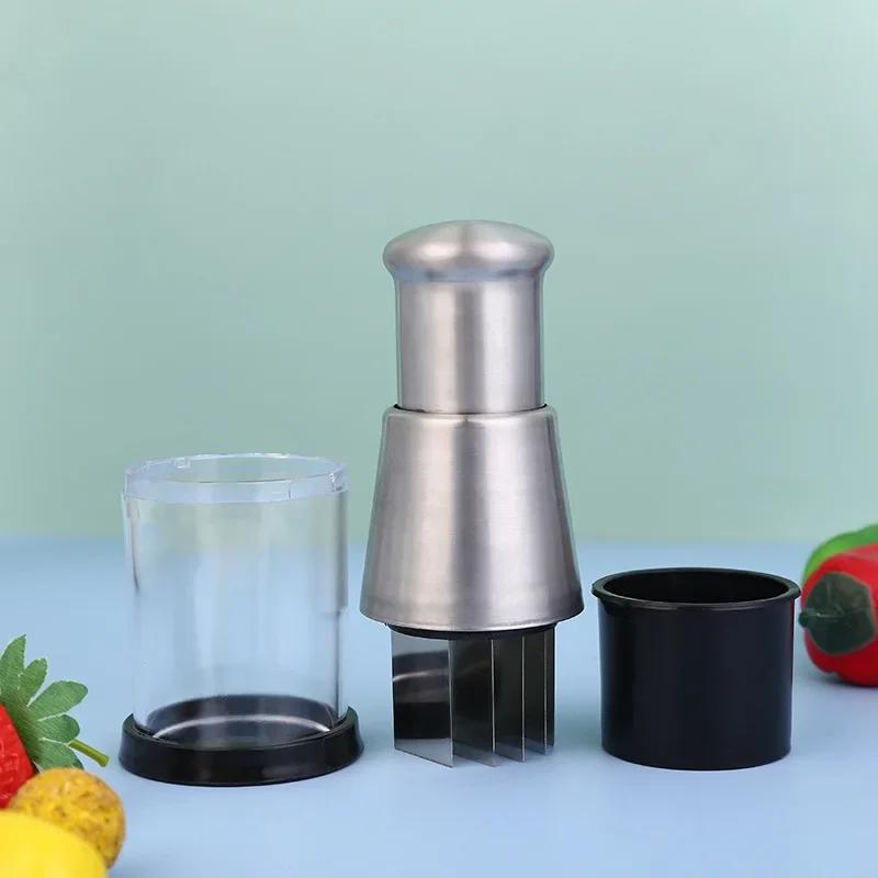 New Manual Onion Chopper Garlic Crusher Pressing Handheld Food Chopper Slicer Dicer Mixer Kitchen Vegetable Slicer Peeler Tools