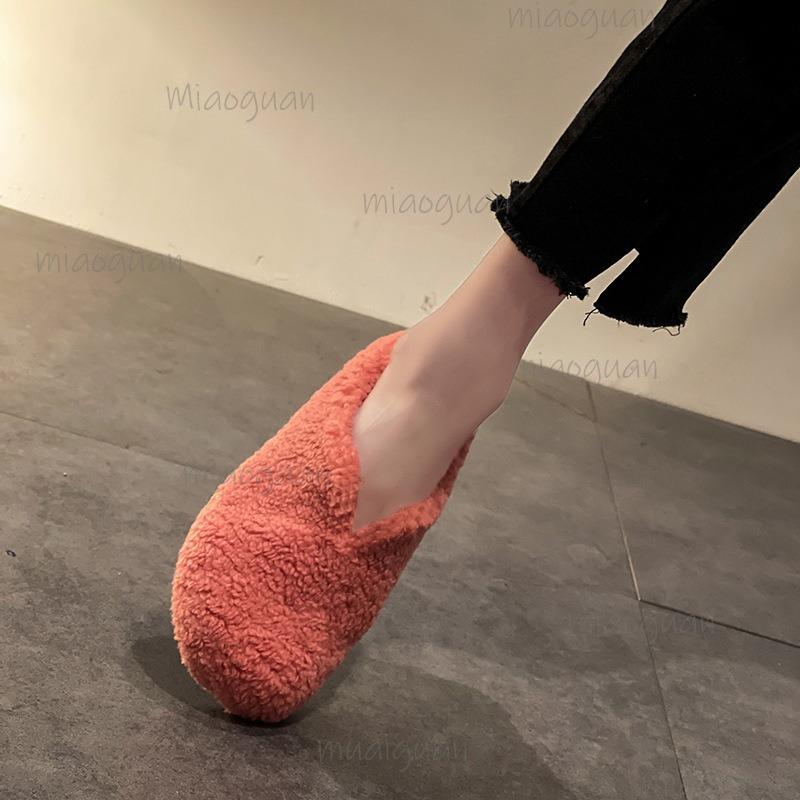 Pantofole Calde da Donna in Peluche Corto Comode da Infilare Autunno Inverno Ciabatte Taglia 35-40 Pantoflas Mujer Scarpe Casual da Donna