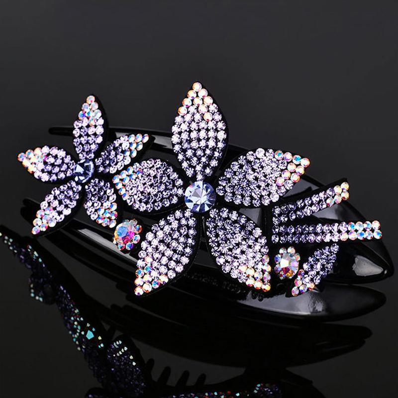 1Pc Hair Claws Women Hairgrip Fashion Hairpin Hair Clips Plastic Duckbill Clip Rhinestone