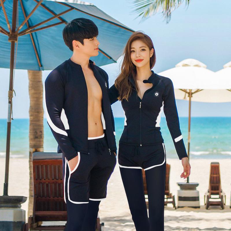 Women's Long Sleeve Two-Piece Wetsuit Set with Sun Protection - Quick-Drying Surfing & Snorkeling Suit