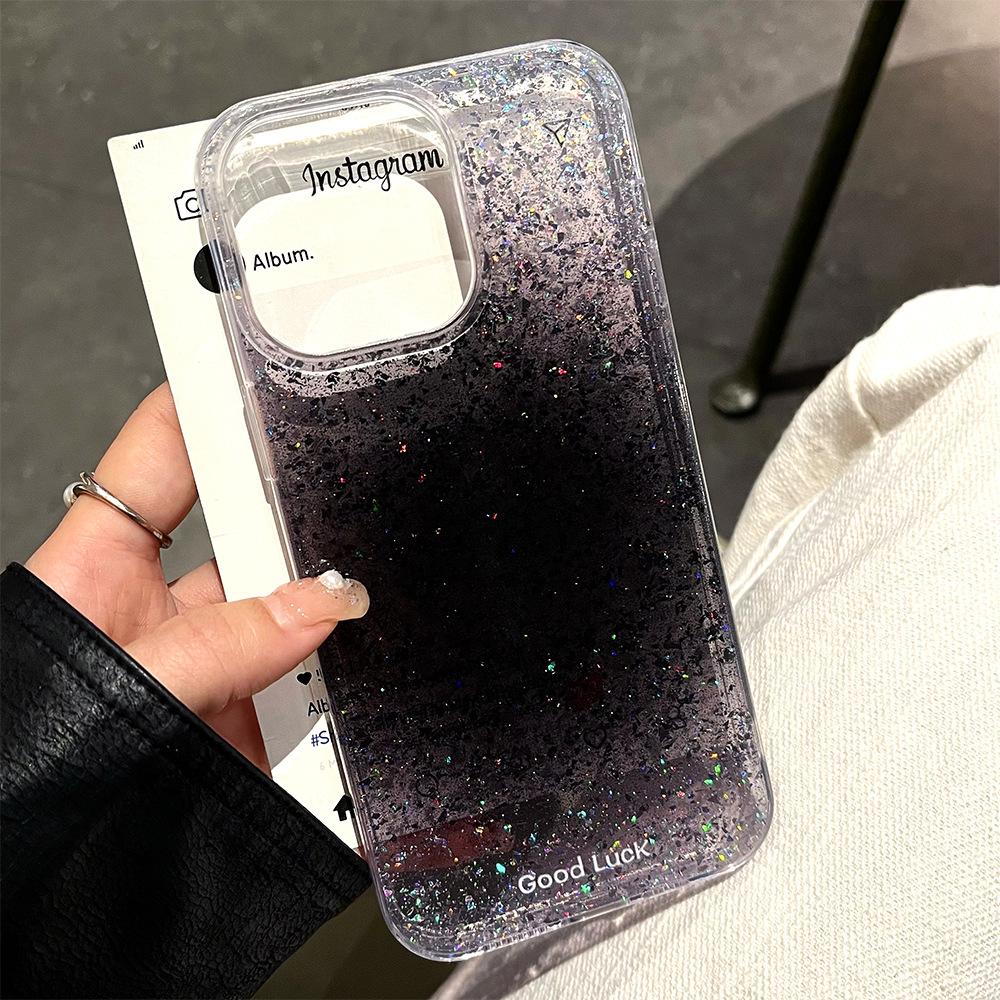 Gradient Dyeing Powder Suitable for Apple 16 Mobile Phone Case IPhone 15 Protective Case 14 Large Hole 13 Promax Soft Border
