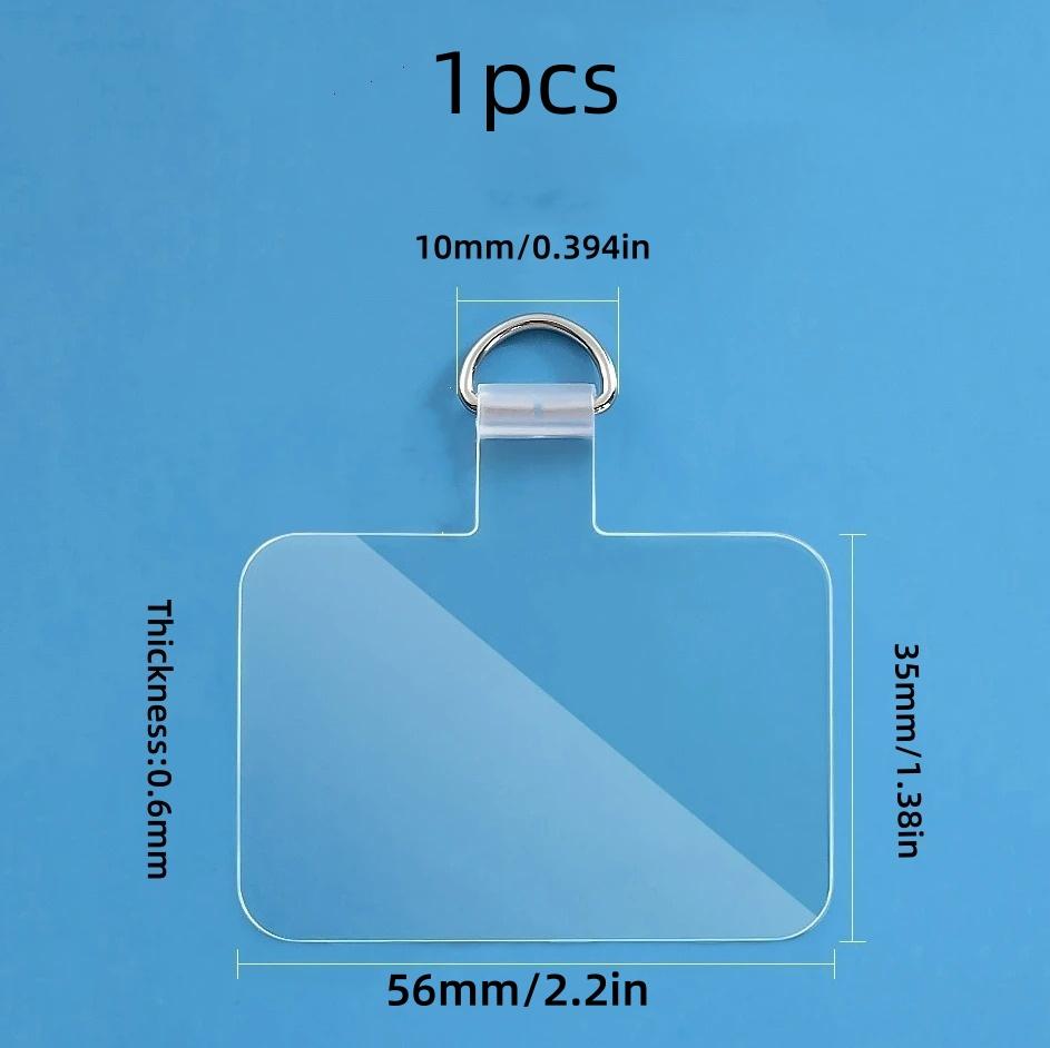 

Transparent Phone Anti-lost Lanyard Card 1/3/5/10Pcs TPU Universal Tether Tab Loop Hole Hanging Strap Patches Cord Clip Gasket