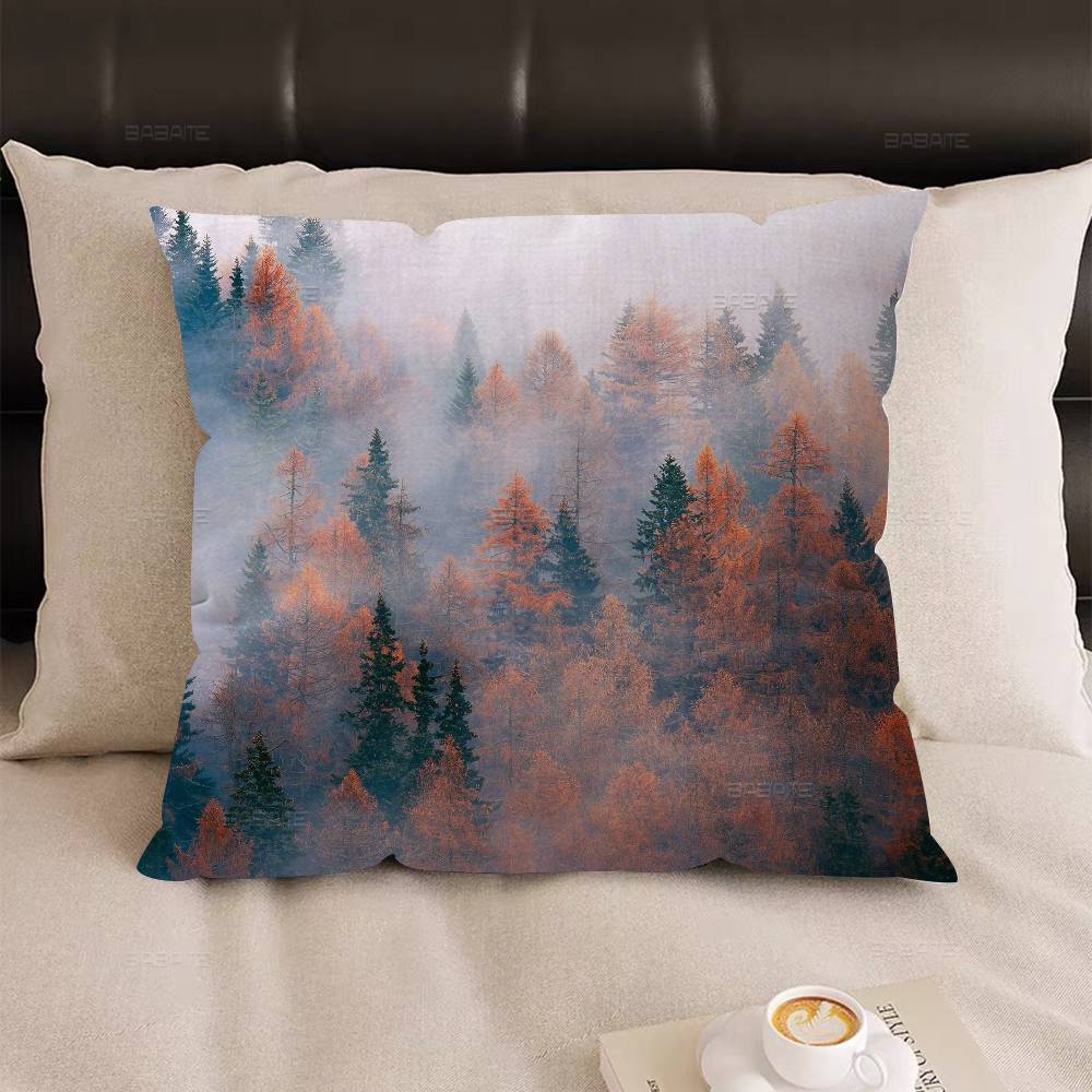 Kissenbezug Kiefernwald für Schlafzimmer und Wohnzimmer Sofa Dekokissenbezug
