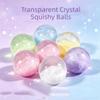 Transparent Crystal Ball Squeeze Toy Colorful Sensory Fidget Toy Slow Rising Ball  Xmas Gift