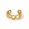 18k Gold Plated Titanium Steel Women's Woven Pattern Bracelet with Buckle