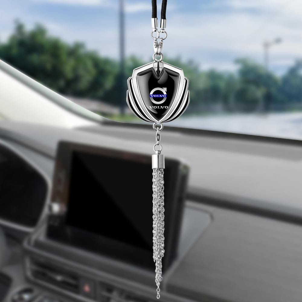 Brand new metal car emblem rearview mirror pendant emblem car interior hanging decoration for Volvo XC60 V50 V40 XC90 S60 S40 S8