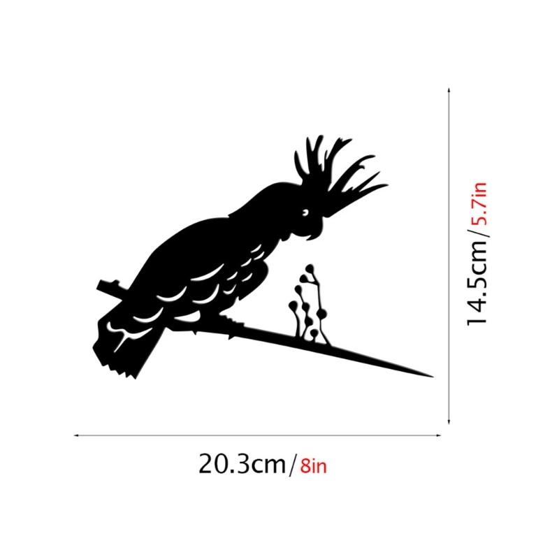 Metal Bird Stake Outdoor Garden Bird Statue Decorative Metal Animal Silhouettes for Tree Garden Decorative Bird Ornament