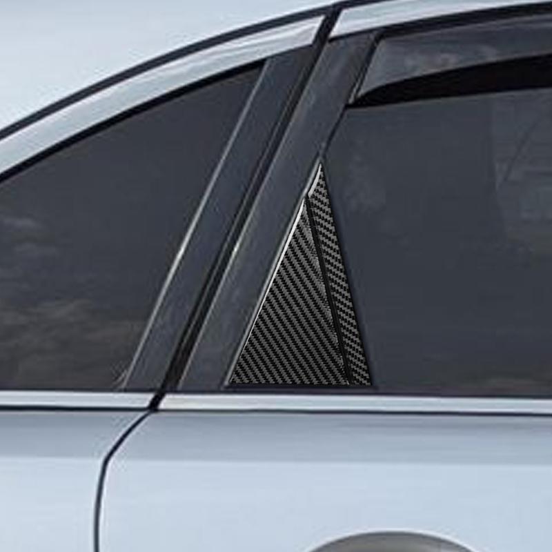 For Infiniti FX35 FX45 S50 2006-2008 Carbon Fiber Exterior Rear Door Window Triangular Panel Trim Cover Car Accessories Sticker