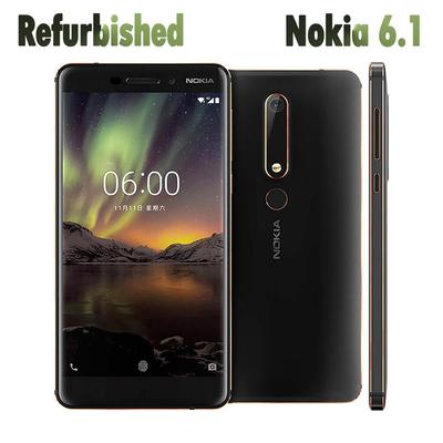 Generalüberholtes entsperrtes Original Nokia 6.1 4G Android Octa-Core 5,5 Zoll 4 GB RAM 64 GB ROM 16 MP 1080P Mobiltelefon mit 1 SIM