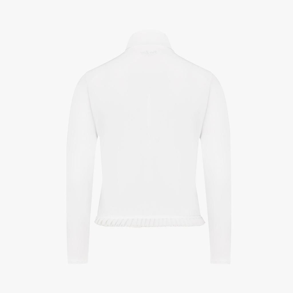 FAIRLIAR GOLF Cooling Zip-Up Crop T-Shirt (White)