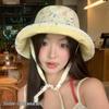 Women's Cute Japanese Floral Bucket Hat - Double-Sided, Large Brim, Sun Protection, Slimming Effect for Summer