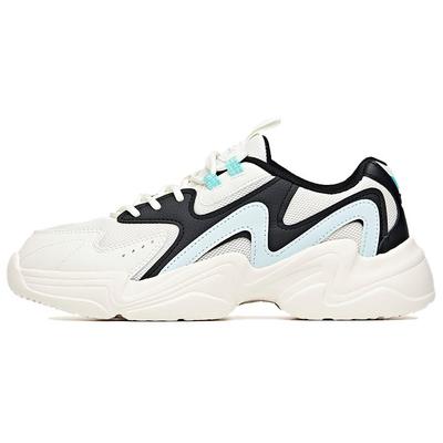 Chunky Sneakers Women's Low Top Ivory White/Black/Blue 122028825R-4