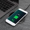 Glass Panel Black Lightweight Round Portable Quick Charging Safe Reliable Wireless Charger for