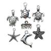 Set of 100 Oceans Jewelry Pendant Sea Themed Shaped Ornament Bracelet Necklace Accessories Stylish Women Bag Decoration