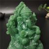 Ganesha Buddha Statue Elephant Hindu God Sculptures Figurines Resin Craft Man-made Jade Stone Ornaments Home Garden Decoration