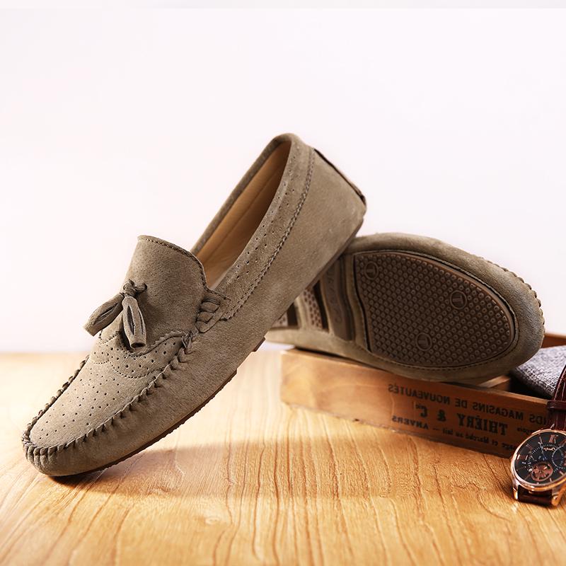 Fashion Elegantes Style Mens Shoes Casual Spring Summer Men Loafers Tassel Leather Moccasins Men Comfy Breathable Slip On Boat Shoes