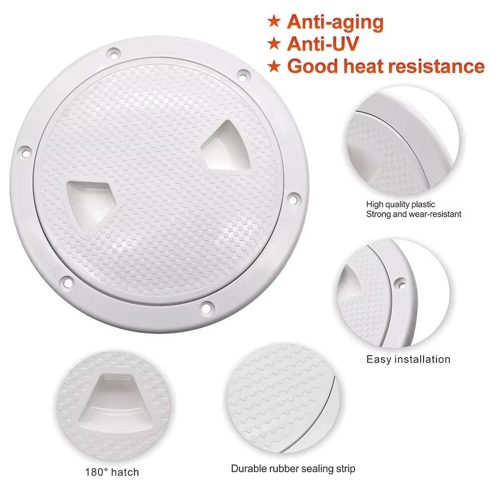 Round Hatch Cover 4 6 8 inch Non-Slip Inspection Hatches  For Boat Yacht Marine